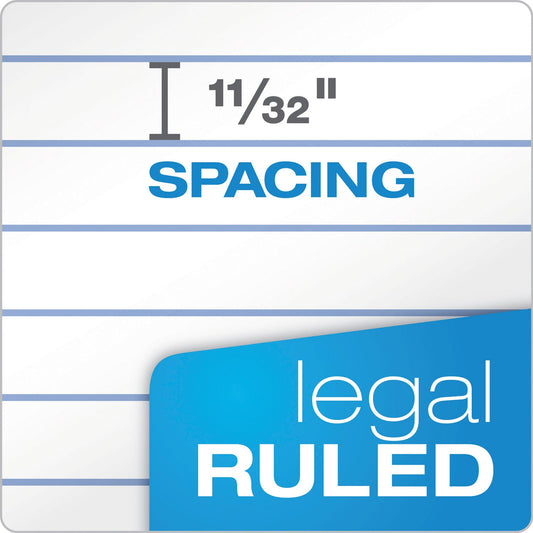 "The Legal Pad" Ruled Perforated Pads, Wide/Legal Rule, 50 White 8.5 x 14 Sheets, Dozen