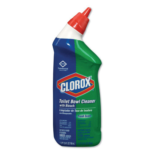 Clorox Toilet Bowl Cleaner with Bleach, Fresh Scent, 24oz Bottle